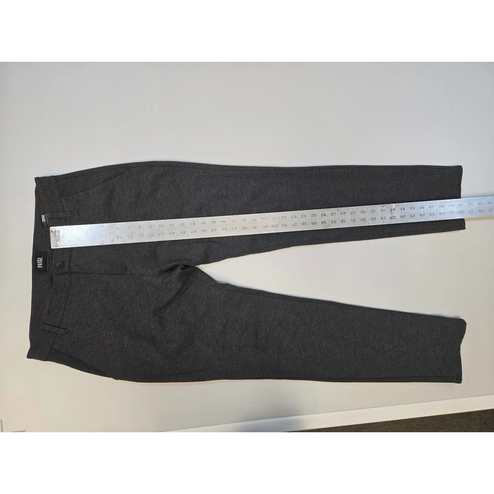 Paige Fraser Trousers Mens 34 Iced Black Heathered Knit Slim Fit Pants M817374